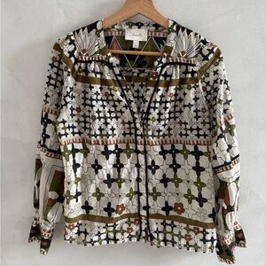 Cleobella - Patterned Button-up Blouse - Size XS